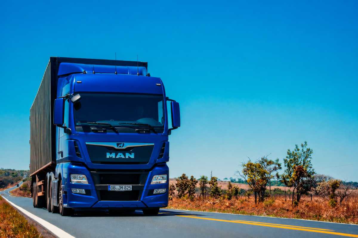 Euro 6 transport fleet on a German motorway